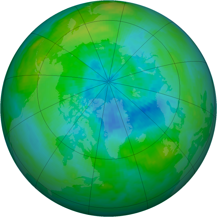 Arctic ozone map for 12 September 1981